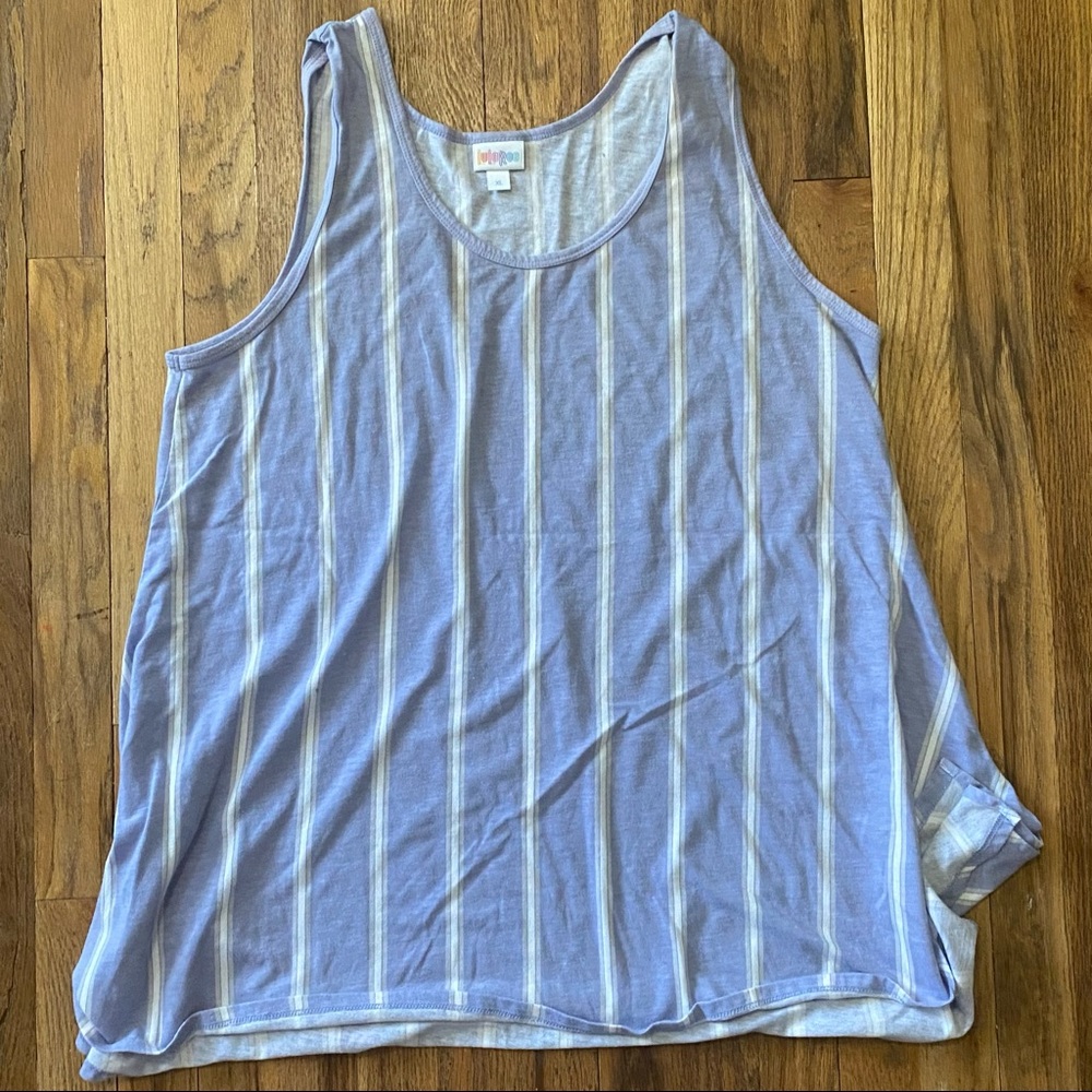 LulaRoe Perfect Tank. Swing tank. Blue & White Stripes